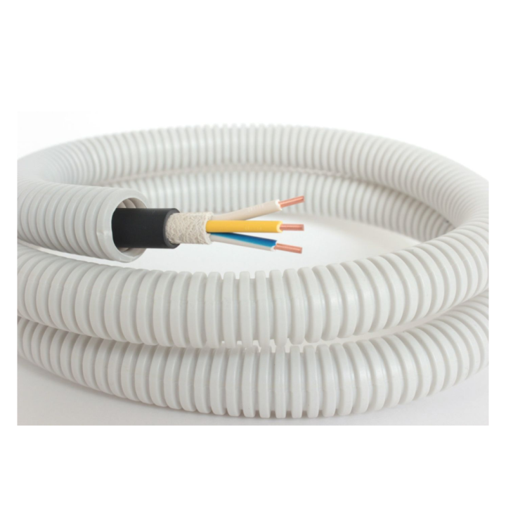 Укладка телефонного кабеля в гофрорукаве