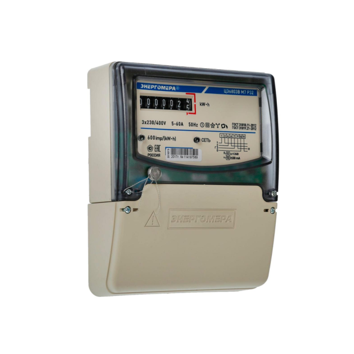 Монтаж трехфазного счетчика без трансформаторов тока