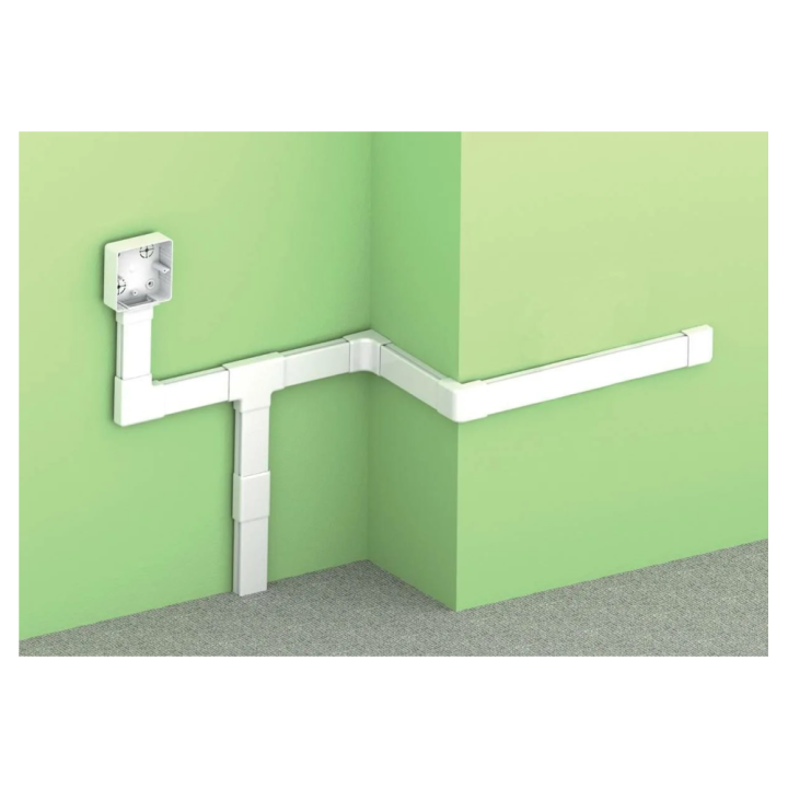 Монтаж электрокороба сечением до 200х50мм.