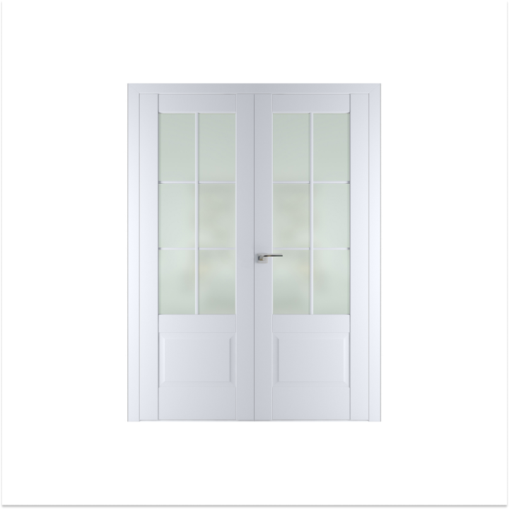 Установка межкомнатной двустворчатой двери