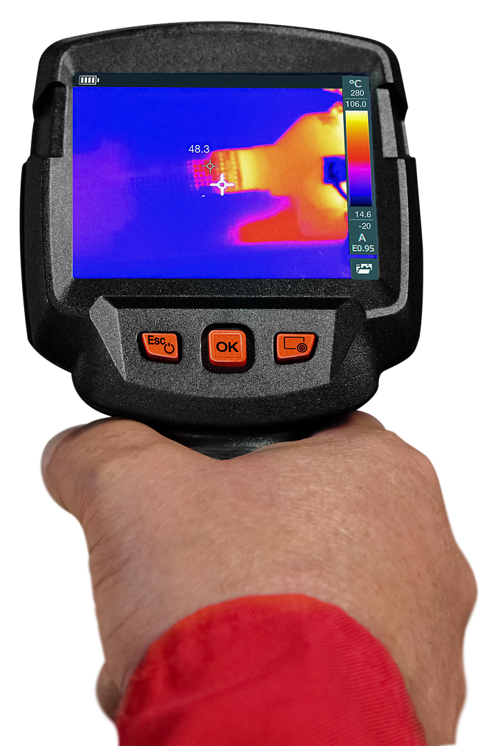 Проверка<br>помещений<br>тепловизором